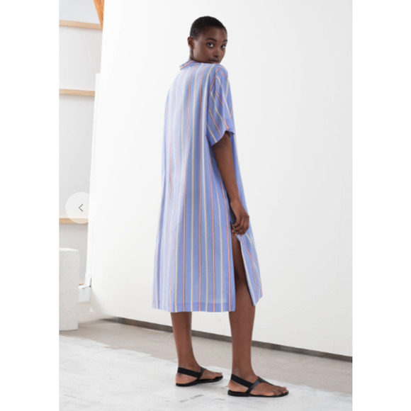 & Other Stories Striped Lyocell Shirt Dress - Picture 2 of 10